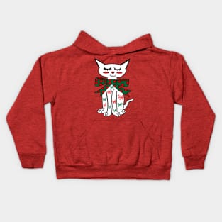 Cute Holiday Snowflake Cat Kids Hoodie